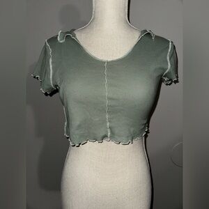 Social Scene Green Rework Style Top.